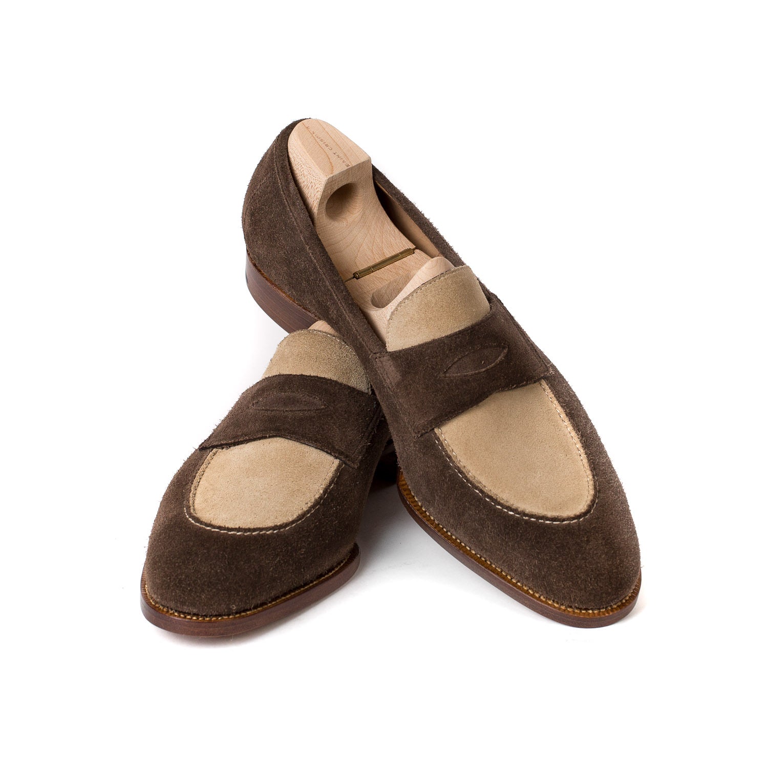 Loafer "Dress Spectator" aus zweifarbigem Rauhleder - reine Handarbeit